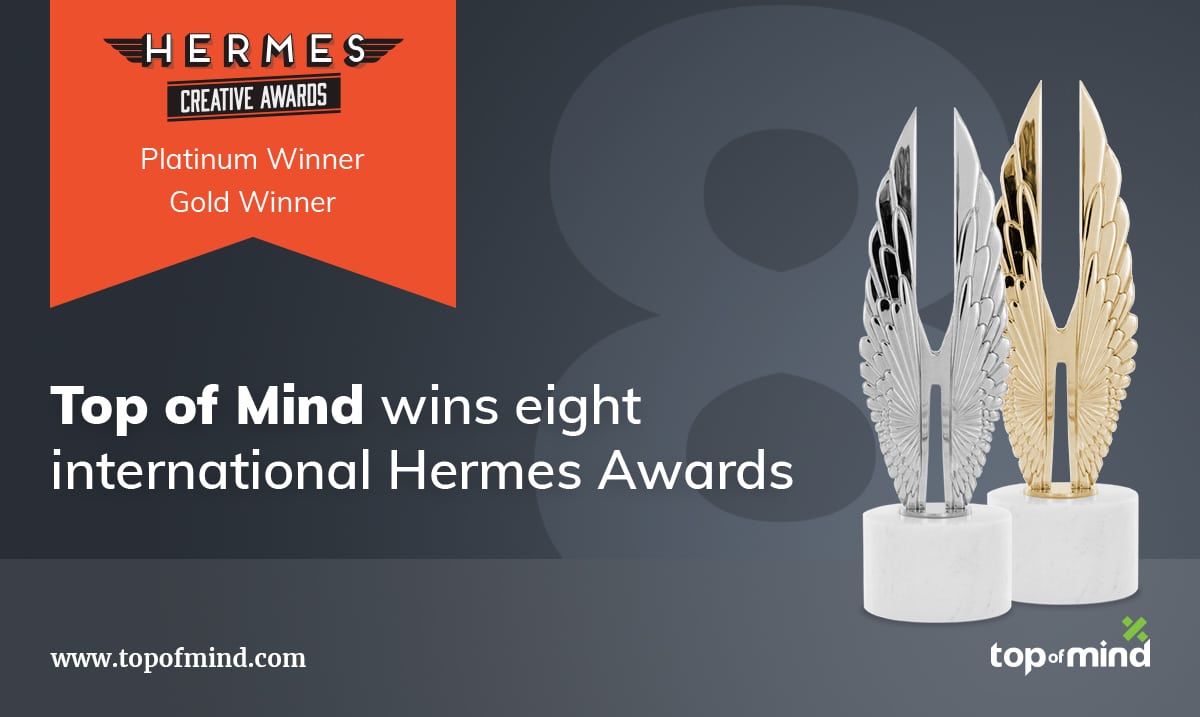 Top of Mind Wins Eight International Hermes Awards for SurefireCRM’s Creative Videos That Help Mortgage Lenders Engage Prospects and Customers